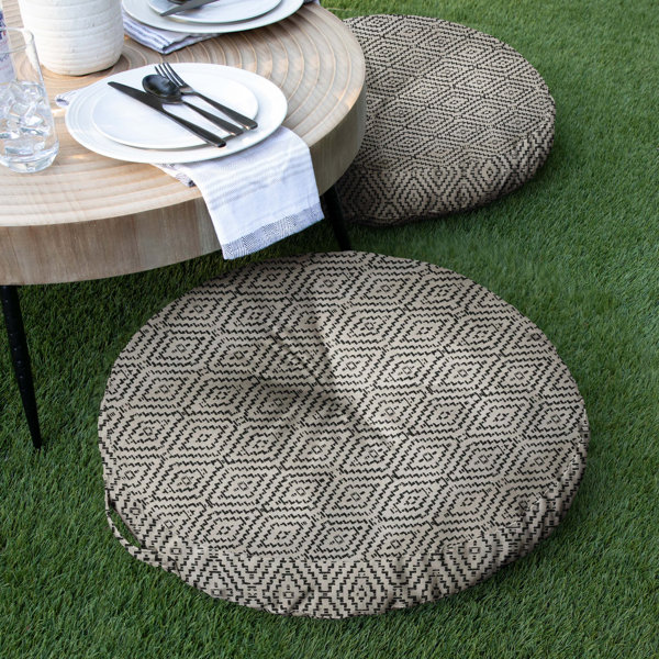 Birch Lane™ Kama Geometric Sunbrella® Indoor/Outdoor Floor Pillow Wayfair